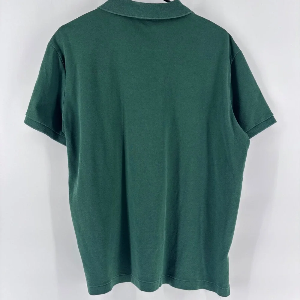 Polo Ralph Lauren Polo Shirt Mens Large Green Custom Slim Fit Short Sleeve Mesh